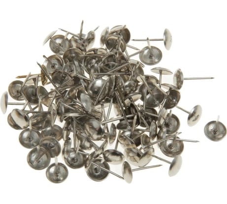 Декоративные гвозди ТУНДРА 18.5x10 мм, цвет хром, в упаковке 100 шт. 857136