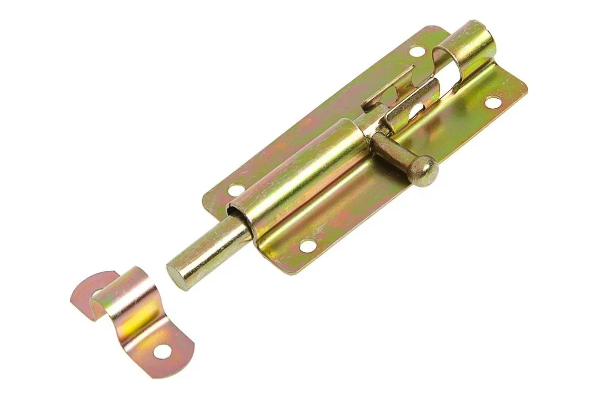 Дверная задвижка ТУНДРА ЗД 005 krep 100 мм, оцинкованная, 1 шт. 4379535 ...