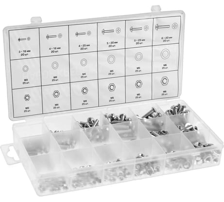 Набор винтов, гаек, шайб ТУНДРА krep 420 предметов 2919814