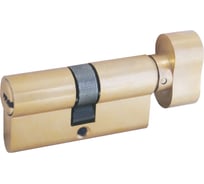 Цилиндровый механизм БУЛАТ МЦ "FL" 70 35*35 6 пин, латунь, ключ-вертушка, 5 перфорированных ключей 09209