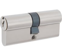 Цилиндровый механизм БУЛАТ МЦ "А" 80 40*40 5 пин, никель, 5 английских ключей 09229