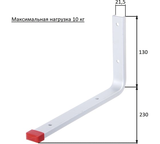 Настенный крюк ALBERTS алюминиевый 130x230 805517