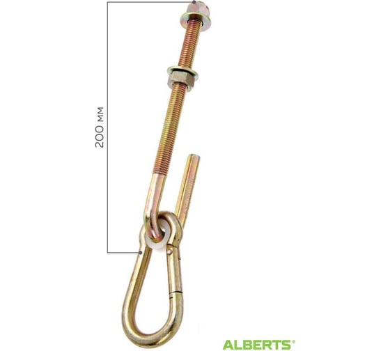 Крюк для качелей ALBERTS оцинкованный 12х200мм 204907