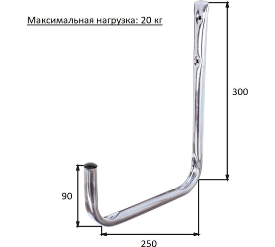 Настенный крючок  ALBERTS 300х250х90мм, 802059 1