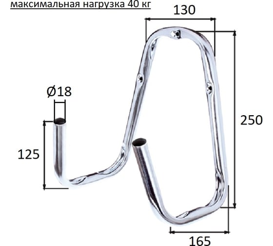 Настенный крючок ALBERTS оцинкованный 250x250x165 мм 802028