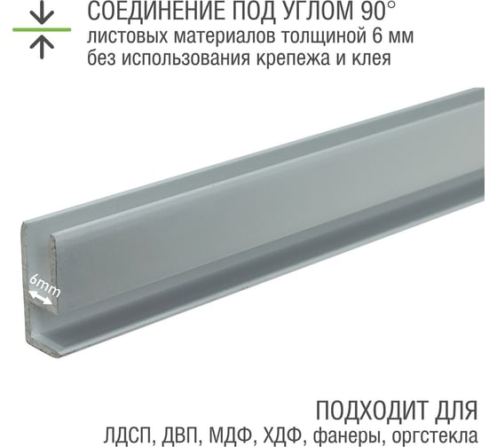 Угловой профиль ALBERTS алюминиевый 8,9х20х2000мм, 30159