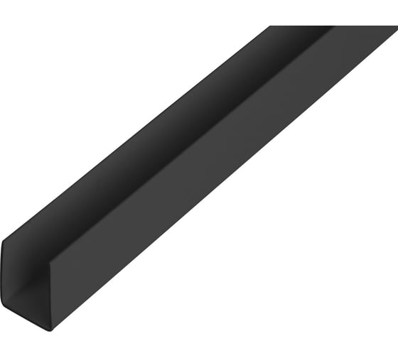 Профиль ПВХ ALBERTS U-образный черный 10x21x10x1x2600 мм, 432096 1