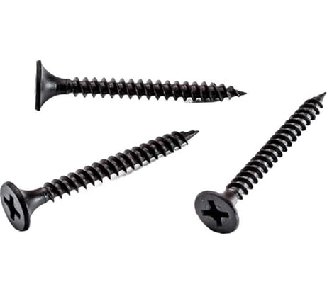 Саморез по металлу Dr. Bronz черный, острый, 3.5x51 мм, 0.25 кг SM51250