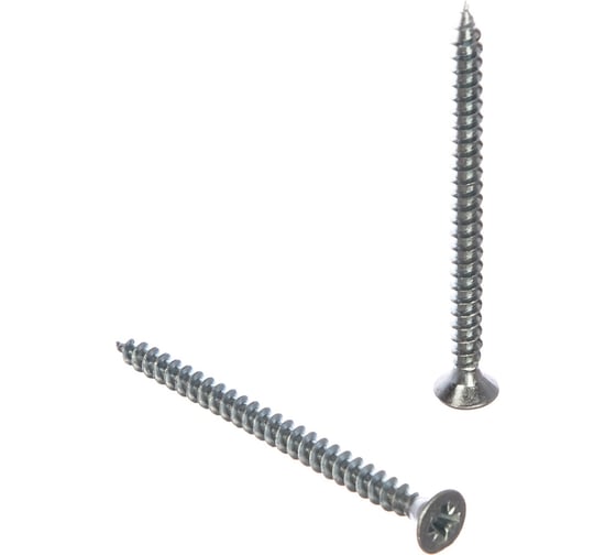 Шурупы OMAX 4,5х60 для дерева, потайные, шлиц Pozi, белый цинк 3000 шт 1072450600 1