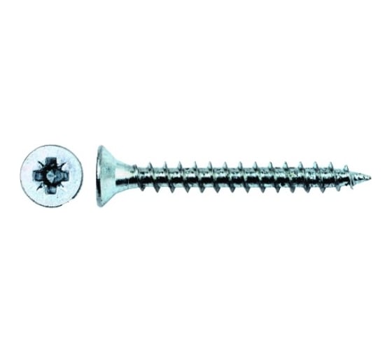 Шурупы OMAX 6х120 для дерева, потайные, шлиц Pozi, белый цинк 700 шт 1072601200 1