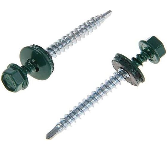 Кровельный саморез OMAX 4,8х50 сверло, зеленый мох RAL 6005 2000 шт 1240480502
