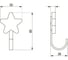 Мебельный крючок GTV WM-STAR звезда, желтый WM-STAR-ZT 2