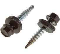 Кровельный саморез OMAX 4,8х35 сверло, коричневый шоколад RAL 8017 250 шт автоматическая фасовка 12704803515