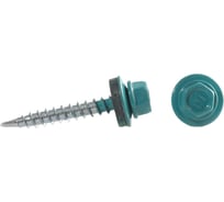 Кровельный саморез OMAX 4,8х35 сверло, морская волна RAL 5021 250 шт 1390480356