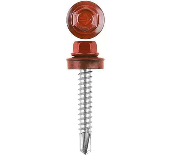 Кровельный саморез OMAX 4,8х35 сверло, оксидно-красные RAL 3009 4000 шт 1360480353