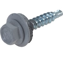 Кровельный саморез OMAX 4,8х35 сверло, серые RAL 7004 250 шт 1260480355