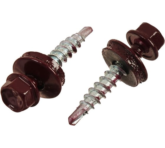 Кровельный саморез OMAX 4,8х50 сверло, винно-красные RAL 3005 2000 шт 1230480502