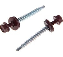 Кровельный саморез OMAX 4,8х50 сверло, коричнево-красные RAL 3011 2000 шт 1330480502