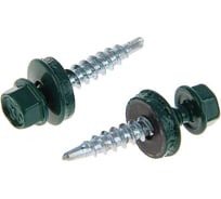 Кровельные саморезы OMAX 5,5х25, сверло, зеленый мох RAL 6005 250 шт 1240550256