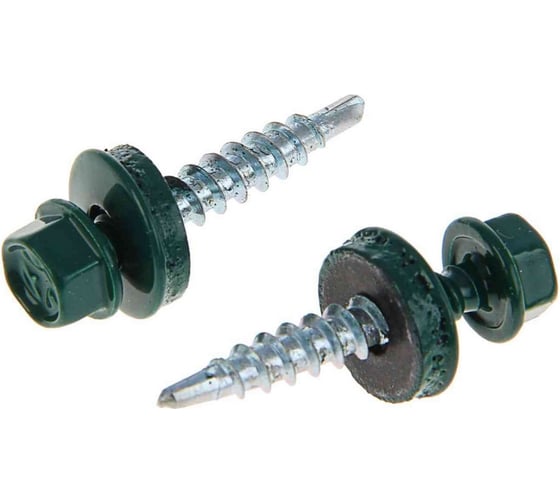 Кровельные саморезы OMAX 5,5х25, сверло, зеленый мох RAL 6005 250 шт 1240550256