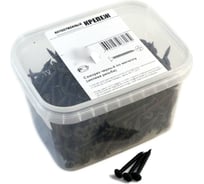 Саморез Качественный КРЕПЕЖ 4,2х76 потай, частая резьба, оксид 590 штук 2000409 КЧ