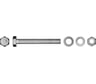 Болт с шестигранной головкой в комплекте с гайкой, шайбой, шайбой пружинной, ЗУБР, МАСТЕР, 303436-06-030