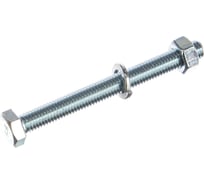 Болт ЗУБР (DIN933) в комплекте с гайкой (DIN934), шайбой (DIN125), шайбой пружинной (DIN127), 303436-08-080