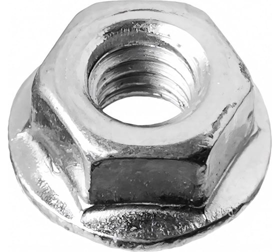 Гайка ЗУБР DIN 6923 с фланцем, M8, 5 кг, (примерно 742 шт.) кл. пр. 6, оцинкованная 303630-08