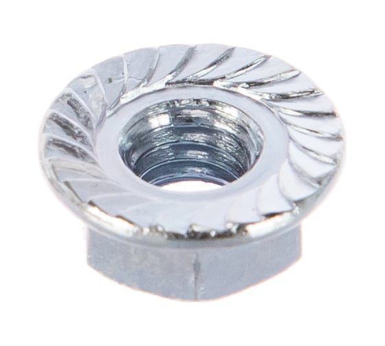 Гайка с фланцем ЗУБР DIN 6923, M6, 5 кг, (примерно 1600 шт.) кл. пр. 8, оцинкованная 303630-06