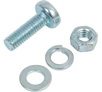 Винт ЗУБР DIN7985 в комплекте с гайкой DIN934 18 шт 303476-05-016