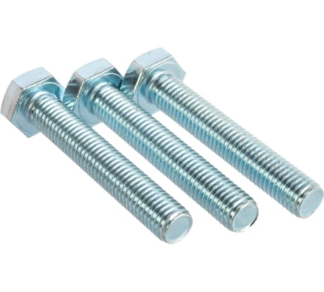 Болт ЗУБР ГОСТ 7798-70, M10 x 60 мм, 3 шт, кл. пр. 5.8, оцинкованный, 303086-10-060