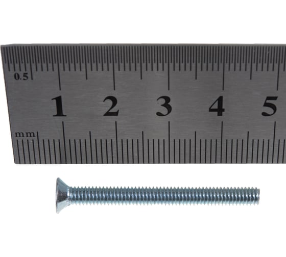 Винт ЗУБР DIN 965, M4 x 40 мм, 10 шт, кл. пр. 4.8, оцинкованный, 303116-04-040