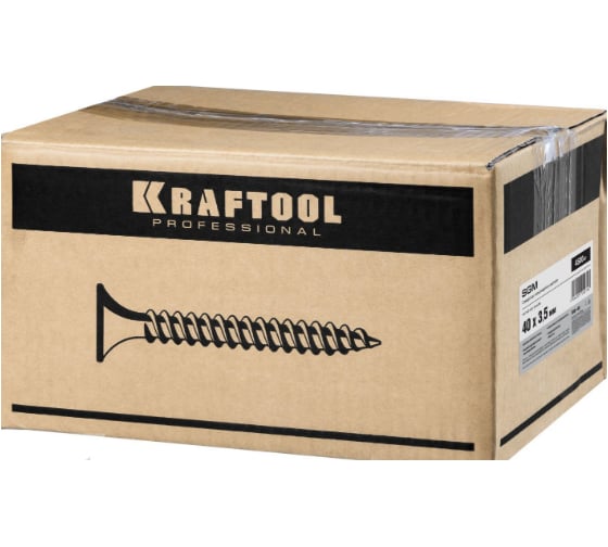 Саморезы СГМ гипсокартон-металл KRAFTOOL, 40 х 3.5 мм, 4500 шт, фосфатированные, 3001-40