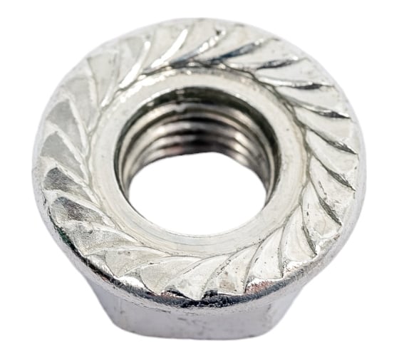 Гайка DIN 6923 с фланцем ЗУБР, M8, 6 шт, кл. пр. 8, оцинкованная, 303636-08