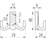 Мебельный крючок GTV ЭКОНОМ золото WZ-B0-K23-03 2