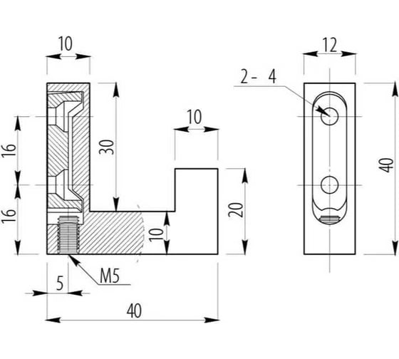 Мебельный крючок GTV инокс WZ-K2201-06