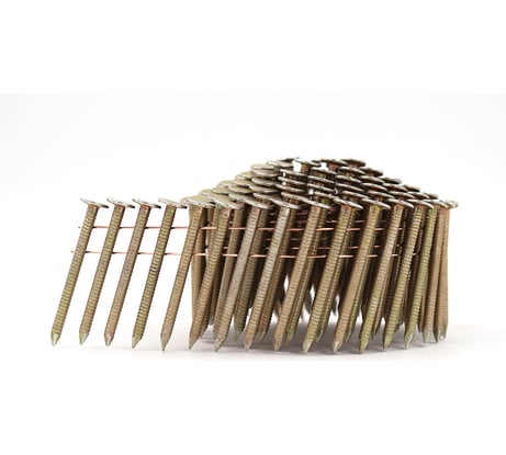 Барабанный кровельный гвоздь СПГФ 25х3.1 мм, ершеный, цинк, желтопассивированный (Zn+Cr), 2160 шт. ГКБ_253.1_Ер_Пр_ЦнХр_СПГФ