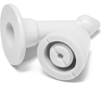 Дверной ограничитель ТУНДРА прямой, h=97 мм, цвет белый, 1 шт. 9077621