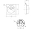 Врезная защитная броненакладка Doorlock DL PRO6225S MBSN матовый никель, квадратная розетка HRC50 73382 2