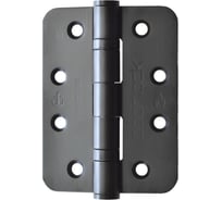 Комплект карточных петель Doorlock dl h102/76/2b/r/sss/black matt черная матовая, 102x76x3 мм, 2 штуки, скругленные 74078 29176130