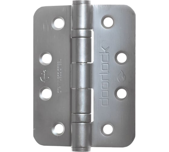 Комплект карточных петель Doorlock dl h102/76/2b/r/sss/gf графит pvd, 102x76x3 мм, 2 штуки, скругленные 74079