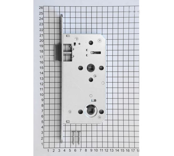 Корпус замка Doorlock DL4200WС/55/78/20/SCr матовый хром, реверсивный, WC, бэксет 55 мм, межосевое расстояние 78 мм, фронтальная планка шириной 20 мм, што 75308
