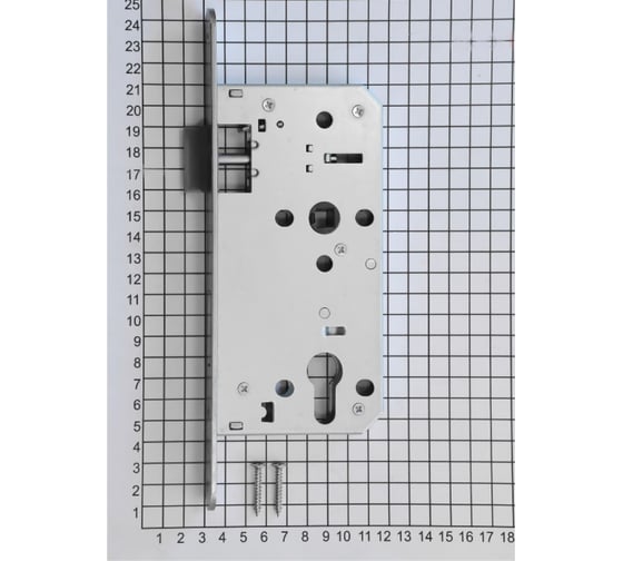 Корпус замка Doorlock DL4292С/55/72/20/SCr матовый хром, реверсивный, под цилиндр, бэксет 55 мм, межосевое расстояние 72 мм, фронтальная планка шириной 2 75309