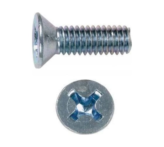 Потайной винт КРЕП-КОМП DIN 965, нержавейка А2, 4x8, 1000 шт. впн48н 1