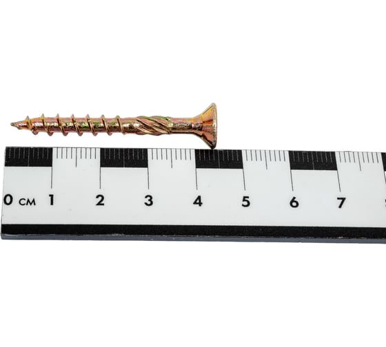 Конструкционные саморезы КРЕП-КОМП потай, Torx, желтый цинк, 5.0x45 мм, 200 шт. скт545