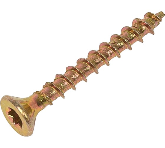 Конструкционные саморезы КРЕП-КОМП потай, Torx, желтый цинк, 3.0x25 мм, 500 шт. скт325