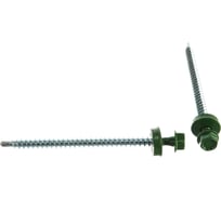 Саморезы для крепления кровель. матер. к дерев. обреш. Зубр цвет RAL 6002 "зеленый лист", оцинк., 4,8x80 мм, 140 штук 4-300315-48-080-6002