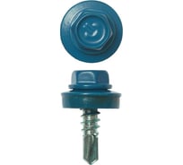 Саморезы для крепления кровель.матер. к метал.конструкциям Зубр цвет RAL 5009 "небесно-голуб.", оцинк., 5,5x19 мм, 500 штук 4-300315-55-019-5009