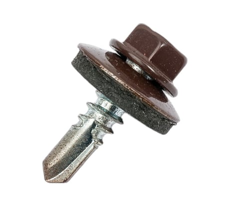 Саморезы для крепления кровель. матер. к метал. конструкциям Зубр цвет RAL 8017 "шокол.-коричн.", оцинк., 5,5x19 мм, 500 штук 4-300315-55-019-8017