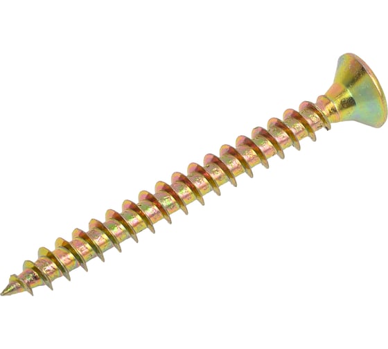 Универсальные шурупы для дерева, ДСП, ДВП Зубр желтопассивированные, PZ, 5,0x50мм, ТФ1, 170 штук 4-300391-50-050 1